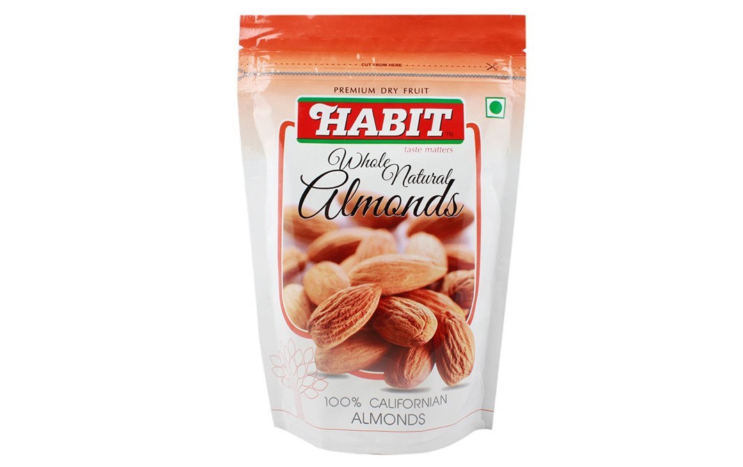 Habit Whole Natural Almonds Californian Almonds   Pack  250 grams